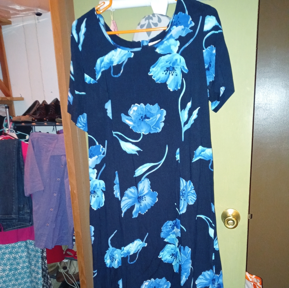 Navy Floral Dress